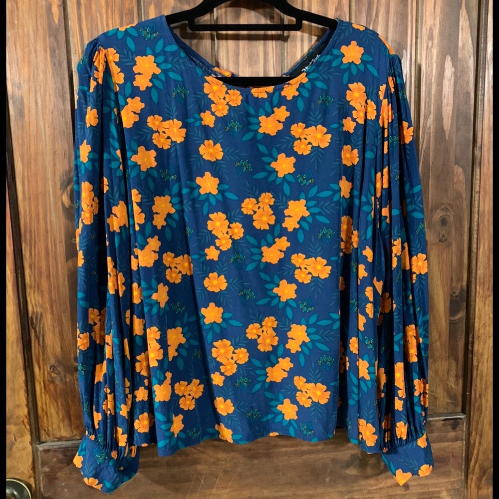 Modcloth x Collectif Oakley Winter Floral Blouse